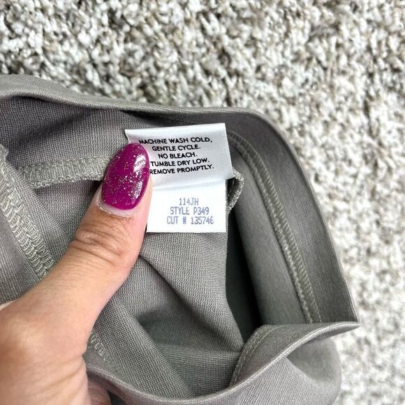 Eileen Fisher Pants Women’s Small Stone Tan Heavyweight Rayon Knit Pull On Strai - Picture 7 of 8